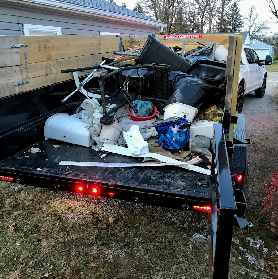 Roll-off dumpster delivered to a residential driveway in South Bay