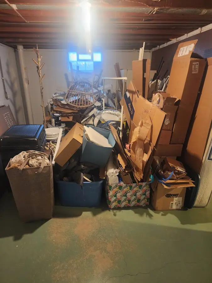 Roll-off dumpster container at job site for 15 Yard Dumpster Rental in South Bay